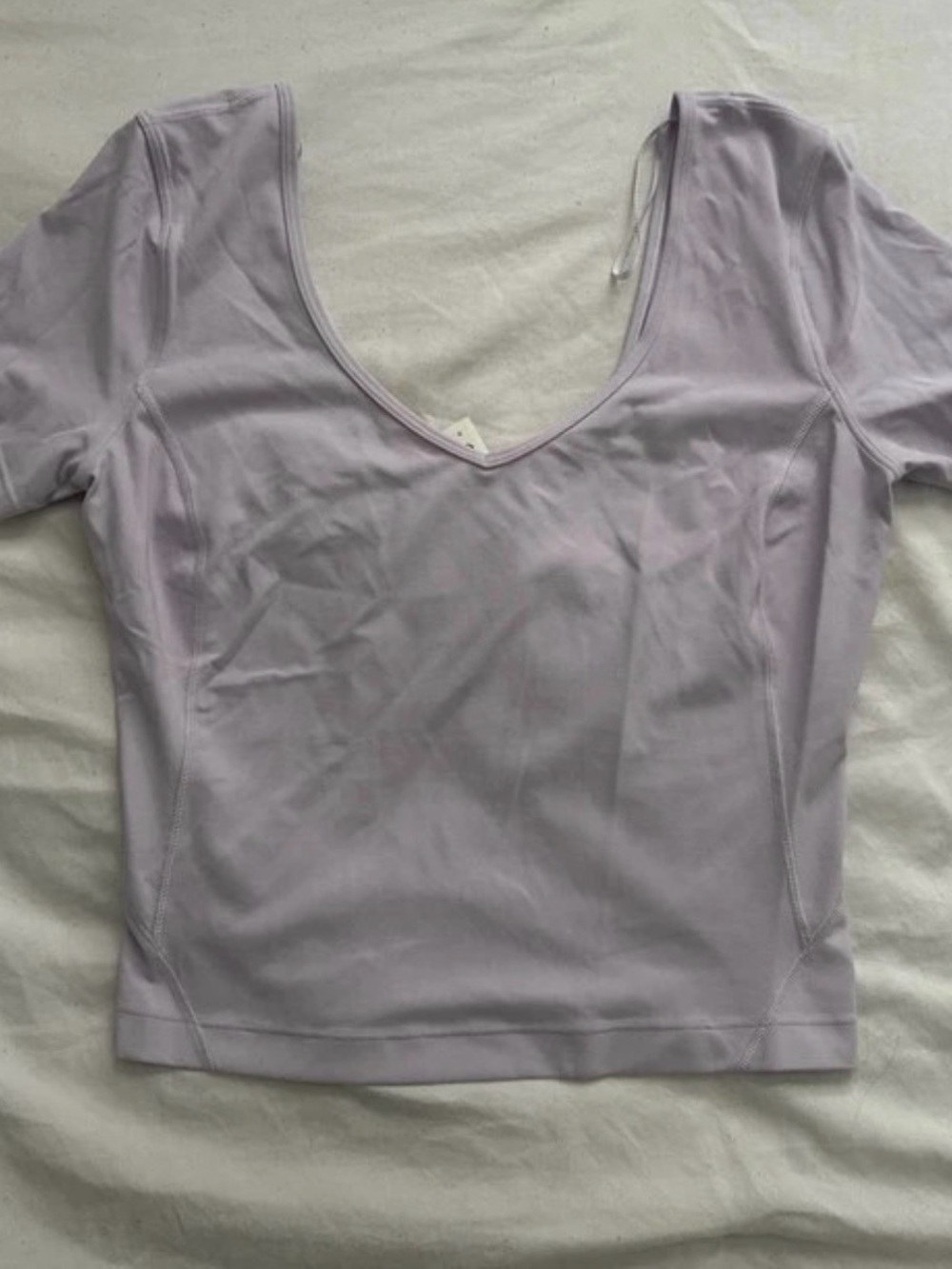 lululemon athletica Light Lavender Scoop Neck align Short Sleeve Top